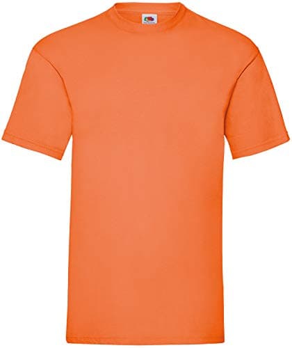 Image of Fruit of the Loom Men's Short-Sleeved T-Shirt Orange Medium