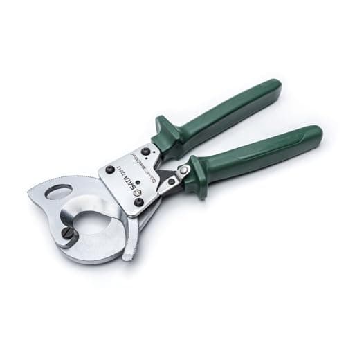 Image of SATA ST72511 Ratcheting Cable Cutters, with Heavy-Duty Drop- Forged Alloy Steel Jaws and Ergonomic Green Nonslip Handles