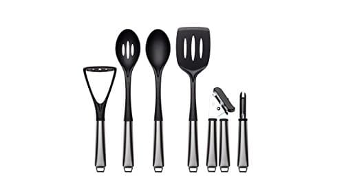Image of Sabichi Stainless Steel Nylon Utensil Set Masher Spoon Turner Tin Opener Peeler