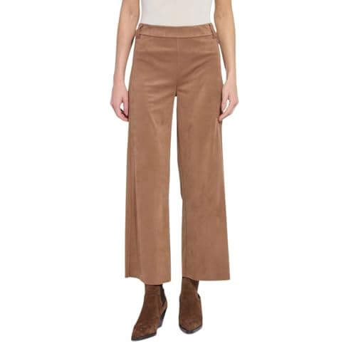 Image of Lysse Vionette Vegan Suede Wide Leg Trouser - Lux Camel, Lux Camel, Large