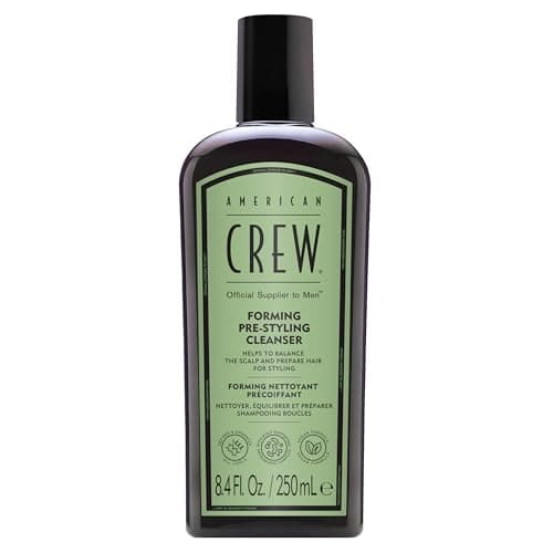 Image of American Crew Forming Pre-Styling Shampoo | Curl Enhancer Shampoo for Men's Hair | Vegan Anti-Frizz Shampoo for Curly Hair | Pre-Styling Hair Product | 250ML​