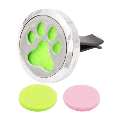 Image of MOTHNUR Dog Palm Shape Car Air Vent Freshener Clip 2pcs Assorted Colour Felt Pads Elegant Alloy and Stainless Steel Car Perfume Diffuser Safe and Easy to Install Random Color