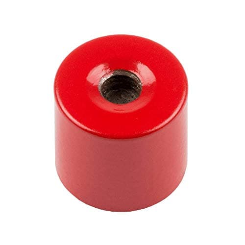 Image of Alnico Deep Pot Magnet for High-Temperature, Engineering, and Manufacturing Applications - 17mm dia x 16mm thick c/w M6 threaded hole - 2.5kg Pull