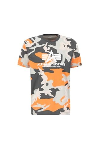 Image of Alpha Industries Men's Basic PP T-Shirt, Orange Grey Camo, XL