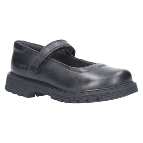 Image of Hush Puppies Girl's Tally Junior School Uniform Shoe, Black, 11 UK Child