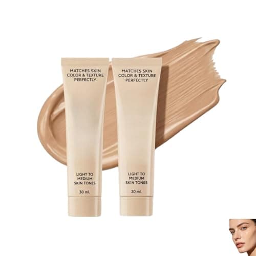Image of Luxe Foundation Colour Changing - pH Controlled Colour Matching Foundation | Buildable Coverage, Moisturising - For Mature & Sensitive Skin (Medium x 2)