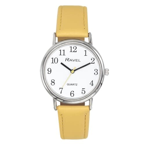 Image of Ravel - Women's Pastel Coloured Everyday Watch (36mm case) - Analogue Quartz - R0137.09.1 - Lemon/Silver Tone
