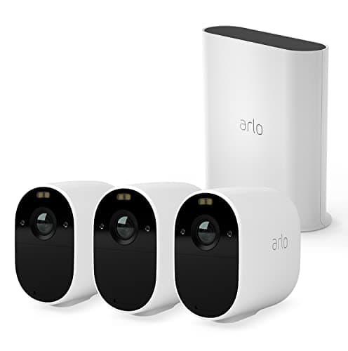 Image of Arlo Essential Spotlight 3 Home Security Camera System CCTV, Wi-Fi, 1080p & Certified Smart Hub Add-On Unit, Accessory, Designed Ultra, White, VMB4540