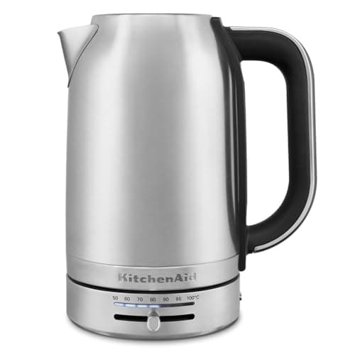 Image of KitchenAid 5KEK1701 1.7L Variable Temperature Kettle, Adjustable Temperature Control 50°C-100°C, Quick Boil & Water Level Gauge, Brushed Stainless Steel