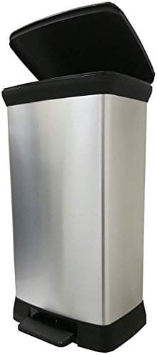 Image of CURVER 50 Litre Bin, Silver, 39 (w) x 29 (l) x 73 cm (h)