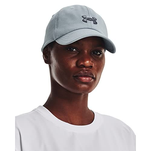 Image of Under Armour Women's Blitzing Cap Adjustable Hat, (465) Harbor Blue/Downpour Gray, One Size