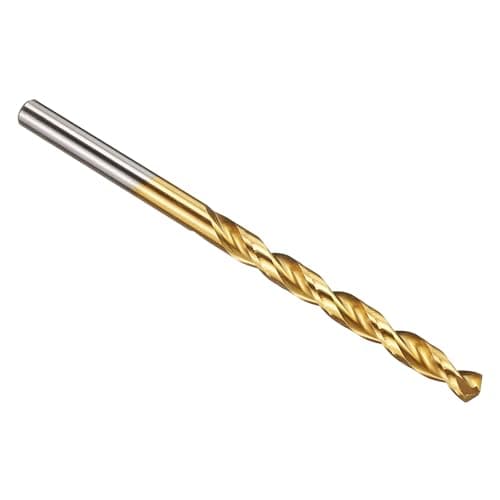 Image of PATIKIL 4.8mm Drill Bit, M42 8% Cobalt High-Speed Steel Jobber Straight Shank 135° Titanium Nitride (TiN) Coated for Hard Metal Stainless Steel - 1 Pack