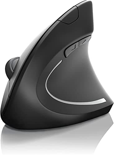 Image of Wireless Vertical Ergonomic USB Mouse - Optical Model without cable - Mice with Ergonomic design - prevention against mouse arm tennis elbow - For Laptop Desktop PC Computer Macbook