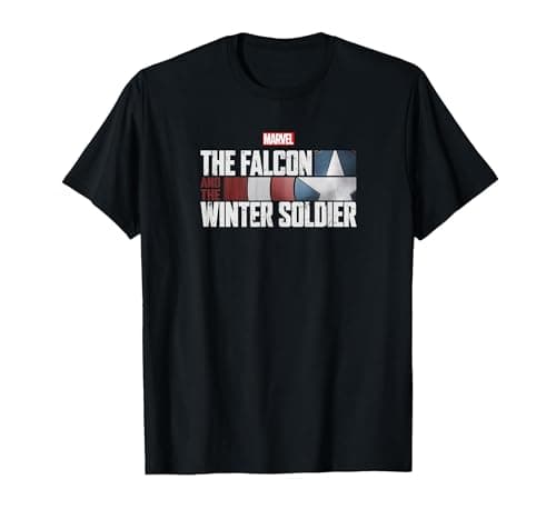 Image of Marvel The Falcon and The Winter Soldier T-Shirt, Men, Black, Medium