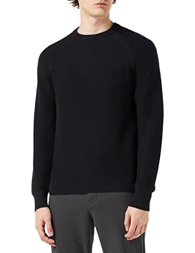 Image of Dockers Mens Crewneck Sweater Tops, Beautiful Black, M UK