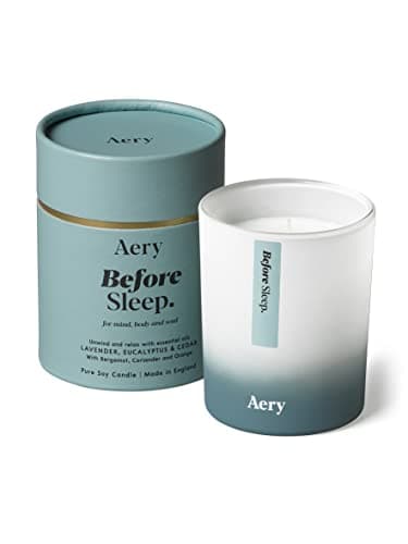 Image of Aery Living Before Sleep Scented Candle for Home, Aromatherapy Fragrance Candle, Stress Reducing Scented Candle Lavender, Eucalyptus and Cedar (200g)