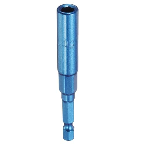 Image of sourcing map Nut Driver 6mm Hex Drive Socket CR-V Steel Power Screw Drill Bits Socket Wrench Tools with 1/4" Quick Change Hex Shank for Power Drills Impact Drivers, Blue