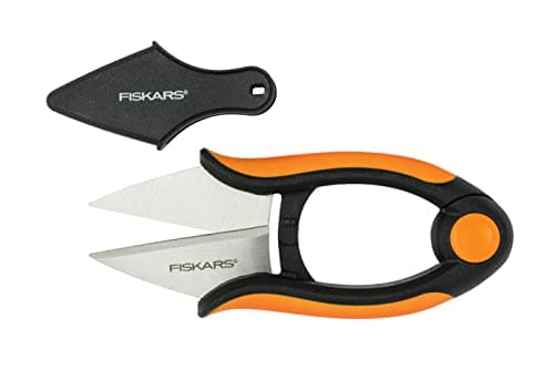 Image of Fiskars herb scissors, length: 12.9 cm, stainless steel blades/plastic handles, black/orange, solid, SP-220, 1063326