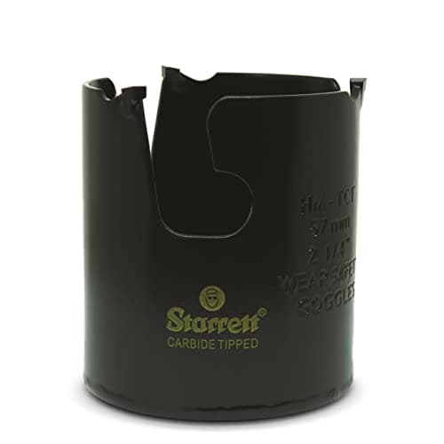 Image of Starrett Tungsten Carbide Tipped Holesaw - MPH0214 Multi Purpose Cut TCT Hole Saw Cutter - For Wood MDF Plastics Ceramic Wall Tiles - 57mm