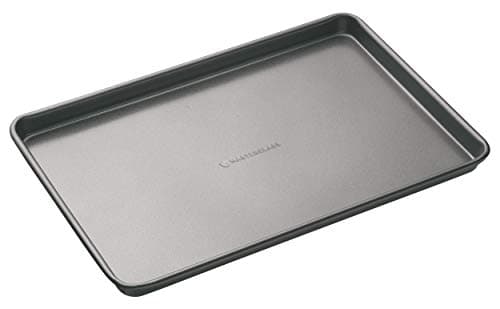 Image of MasterClass Large Baking Tray with PTFE, PFOA and BPA Free Non Stick, Robust 1mm Thick Carbon Steel, 39 x 27 cm, Grey