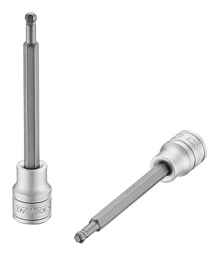 Image of Teng Tools 5MM 3/8 Inch Drive Metric Extra Long Ball End Hex Bit Chrome Vanadium Socket - M381505BL-C