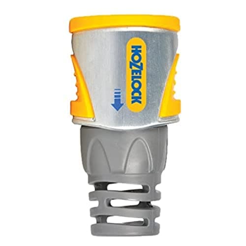 Image of HOZELOCK - Hose Connector Pro ø 12.5mm - 15mm (1/2"- 5/8") Soft Touch: Watertight, Non-slip, Good Hose Grip, Robust Metal Housing, Flexible, Tough: Silver [2030P0000]
