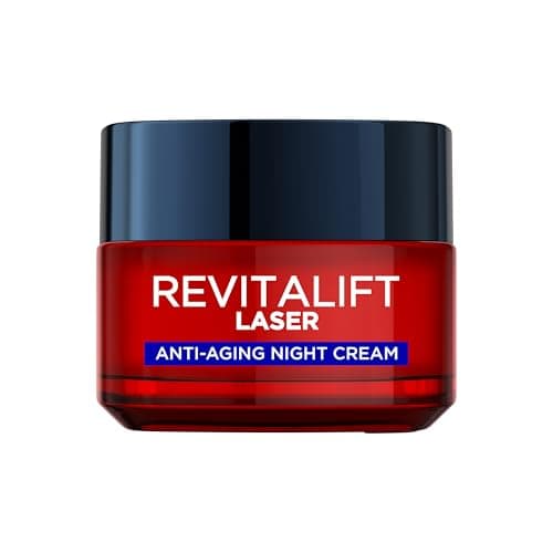 Image of L’Oréal Paris Laser Renew Triple Action Anti-Ageing Night Cream, Reduce Wrinkle Appearance, Moisturise and Boost Skin Radiance, Pro-Retinol, Hyaluronic Acid and Vitamin C, 50ml