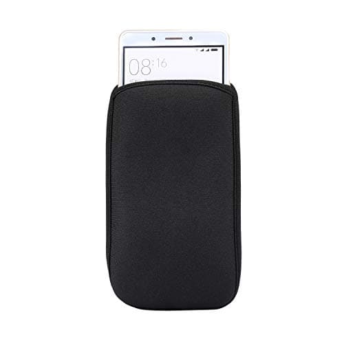 Image of ZORSOME For Samsung S25 Edge,S26/S25/S24/S23/S22 Plus,S23 FE,S21 FE Phone Bag, Universal Neoprene Shockproof Pouch Sleeve Case For iPhone 11 Pro Max,XS Max,8 Plus,7 Plus,6 Plus, 6s Plus Black