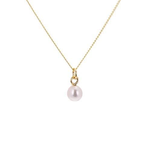 Image of jewellerybox 9ct Gold 4mm White Freshwater Pearl Necklace - 16 Inches