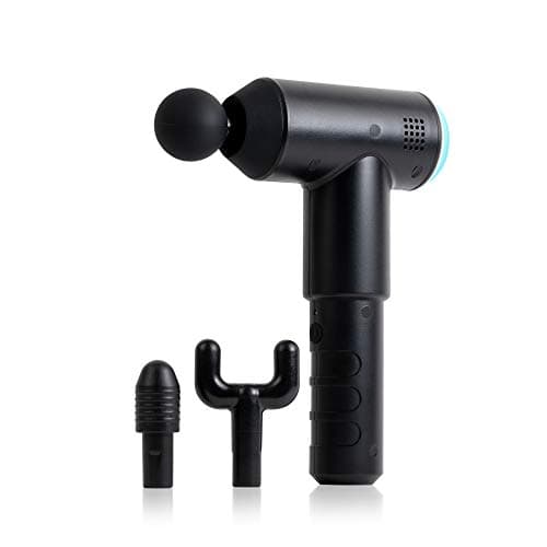 Image of HoMedics Massage Gun - Handheld Physiotherapy Massager, Deep Tissue Physio Percussion Massage, 3 Massaging Heads, Cordless, Rechargeable, Black