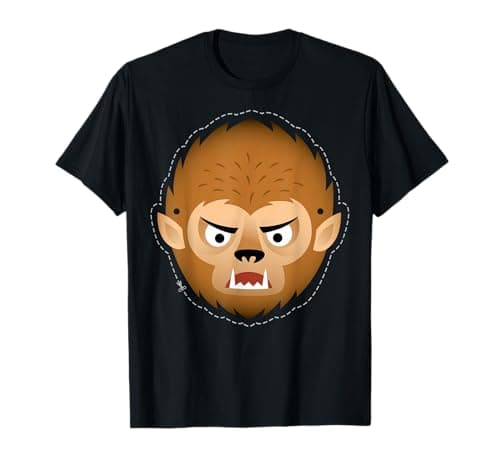 Image of Universal Monsters The Wolf Man Cartoon Mask T-Shirt
