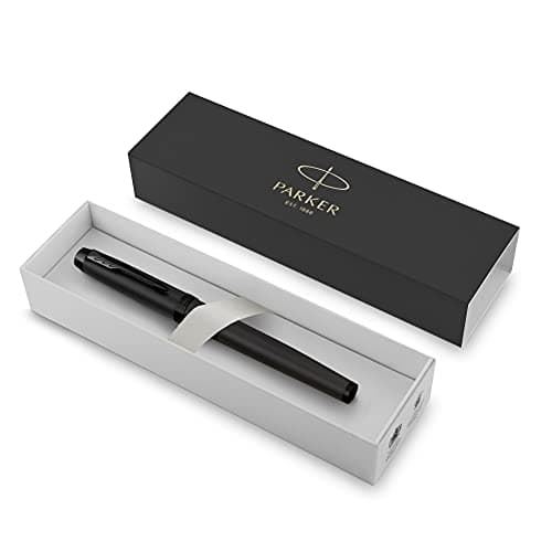 Image of Parker IM Rollerball Pen | Matte Black with Black Trim | Fine Point with Black Ink Refill | Gift Box