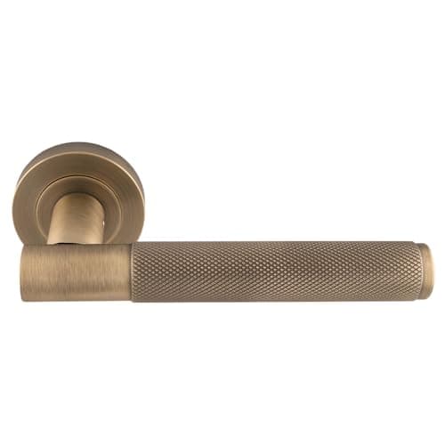 Image of Carlisle Brass Lagos Ulitmate Door Pack - Includes Pair of Handles, 3 Hinges and a 3" Latch in Antique Brass