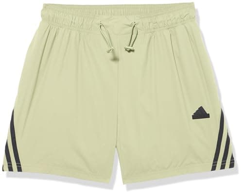 Image of adidas Women's Future Icons 3-Stripes Woven Shorts, Green Curtain, XS