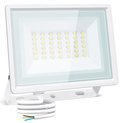 Image of Aigostar 30W Led Floodlight Outdoor, 2510lm LED Security Lights, 180W Incandescent Lamp Equivalent, Waterproof IP65, 6500K Cool White Outdoor Lights for Warehouse, Garage, Backyard, Garden, etc