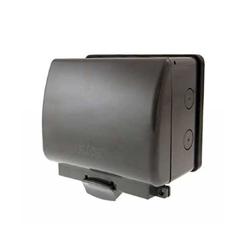 Image of 2 Gang 13A DP IP66 Weatherproof Switched Socket Uniy- Grey x1