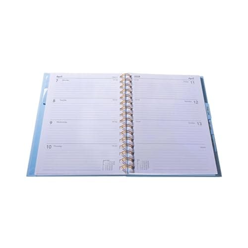 Image of Collins Scandi 2025 Diary - A5 Week to View Journal - Light Blue - (E-PW53.57-25) - Weekly Planner with Hardback Wiro-Bound Covers and Recycled Paper