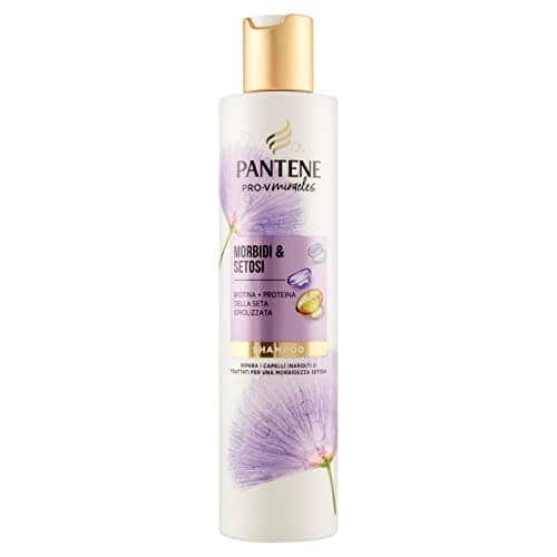 Image of Pantene Pro-V Miracles Douces et Setose Professional Nourishing Shampoo with Biotin and Hydroised Silk Protein for Treated Hair, Denmark with Highlights 225 ml