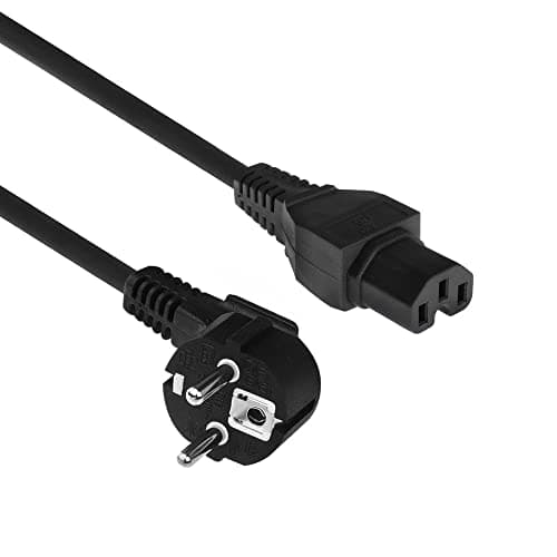 Image of ACT Power Cord, 1.5m, CEE 7/7 to C15, Black, Suitable for Servers, Network Switches & More