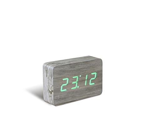 Image of Gingko Brick Click Clock Ash, GK15G12