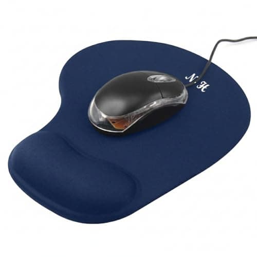 Image of Mouse Mat BLACK ANTI-SLIP COMFORT MOUSE PAD MAT WITH GEL FOAM REST WRIST SUPPORT FOR PC LAPTOP (Blue, Regular)