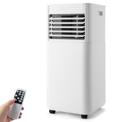 Image of TANGZON 9000BTU Portable Air Conditioner, 4 in 1 Mobile Air Conditioning Unit, Dehumidifier, 2 Speeds Fan with 24H Timer, Sleep Mode, Remote Control, LED Display & Window Kit for Home Office