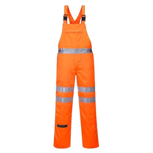 Image of Portwest Hi-Vis Bib and Brace RIS, Size: L, Colour: Orange, RT43ORRL