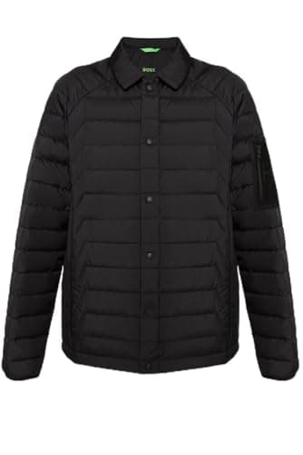 Image of BOSS Men's J Taranis Water-Repellent Jacket with Lightweight Insulation, Black 1, L