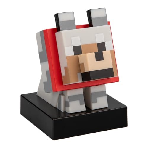 Image of Paladone Minecraft Wolf Icon Light – 11cm Light‑Up Figure for Bedroom, Desk or Gaming Setup – Battery Powered