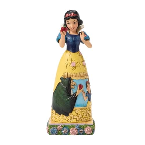 Image of Enesco Disney Traditions by Jim Shore Snow White Holding an Apple with Dress Scene Figurine, 7.76 Inch, Multicolor