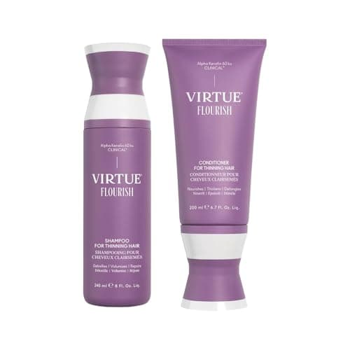Image of Virtue Flourish Shampoo and Conditioner Set for Fine or Thinning Hair | Sulphate Free Hair Growth Product