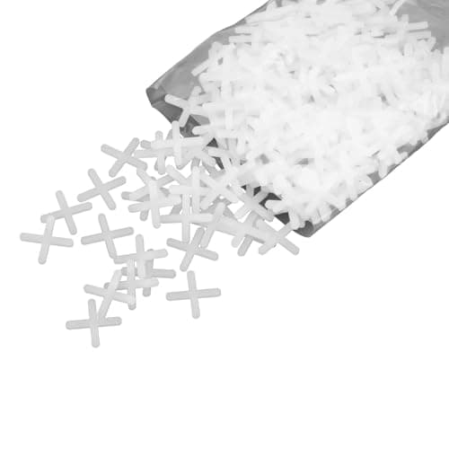 Image of 500 Pcs 2mm Tile Spacers, Tile Spacers - Plastic Tiling Spacers W/Interlocking Design for Floor & Wall Tiling, Slab Alignment System DIY Installation Kit with Adjustable Position
