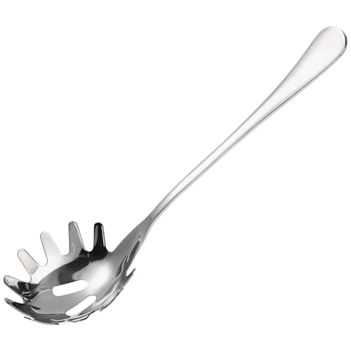 Image of IMIKEYA Spaghetti Spoon Professional Pasta Ladle Spoon Stainless Steel Kitchen Serving Spoon Mirror Polished Noodle Fork for Draining, Dishwasher Safe