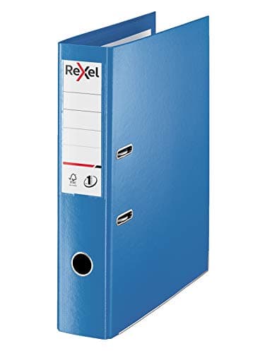 Image of Rexel Choices, Foolscap Lever Arch File, 75 mm Spine, 500 Sheet Capacity, Plastic Cover, File Folder, 2115512, Light Blue